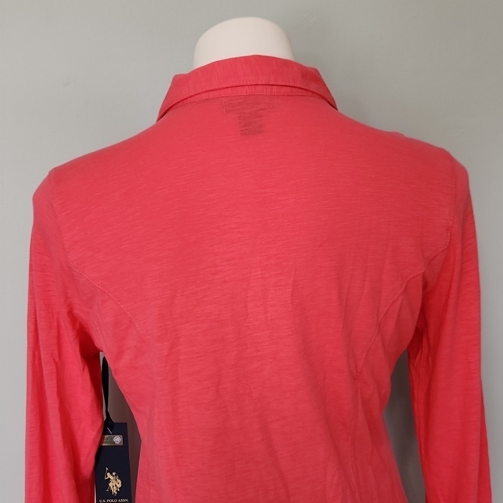 U.S. Polo Assn Pink Button Down Top - Picture 11 of 13